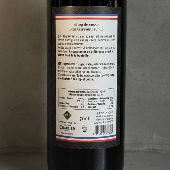Sirop de Cassis (70cl)